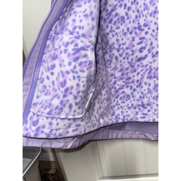 Eddie Bauer Girls 3-in-1 Jacket  Animal print Fleece lined Hooded Size S (7/8) - Picture 5 of 10